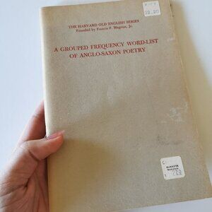 1969 Grouped Frequency Word-List of Anglo-Saxon Poetry Booklet Vocabulary